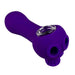 Purple LIT Silicone Skull Hand Pipe with Glass Bowl