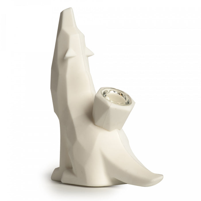 White Wolf Silicone Water Pipe with Glass Bowl Canada