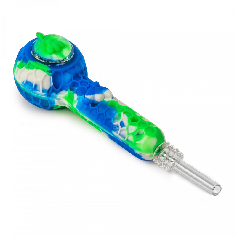 Silicone Hand Pipe and Dab Straw in One