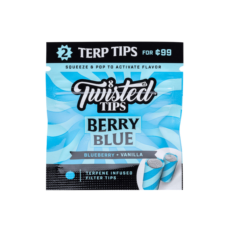 Twisted Tips Terpene Infused Filters - Berry Blue