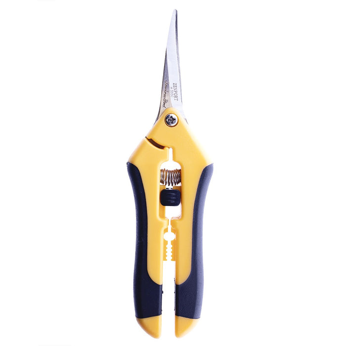 Curved Blade Pruning Scissors with Spring Assist