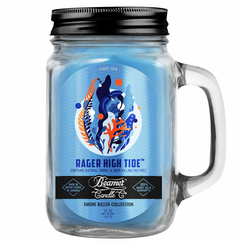 Beamer Candle Rager High Tide in a 12 ounce Mason Jar Canada