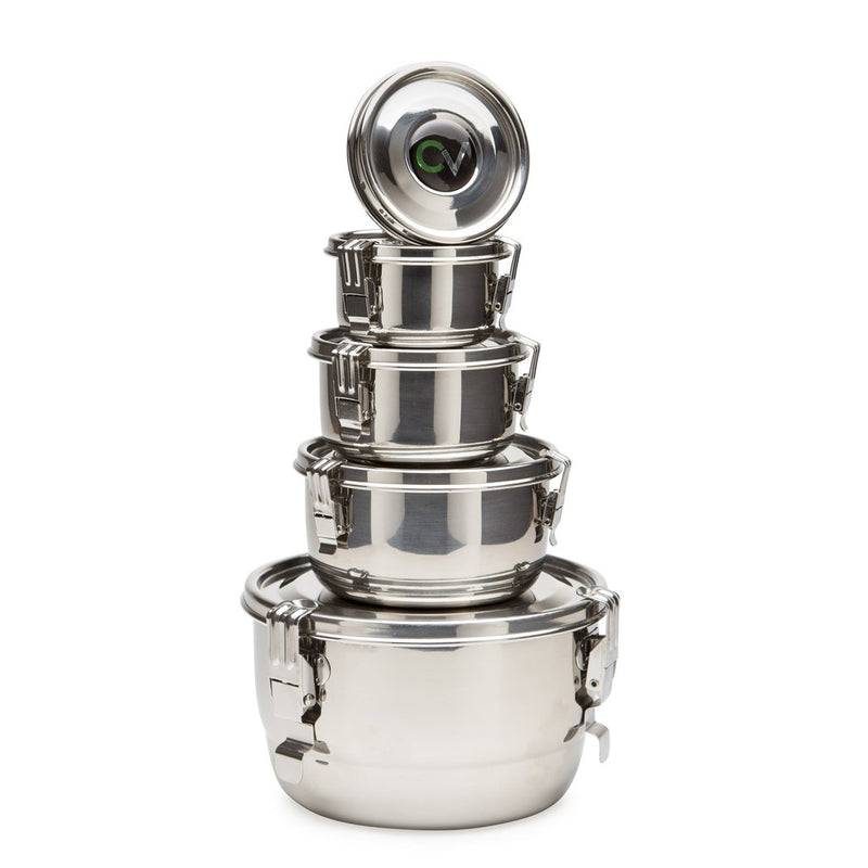 CVault Stainless Steel Storage and Curing Containers Boveda