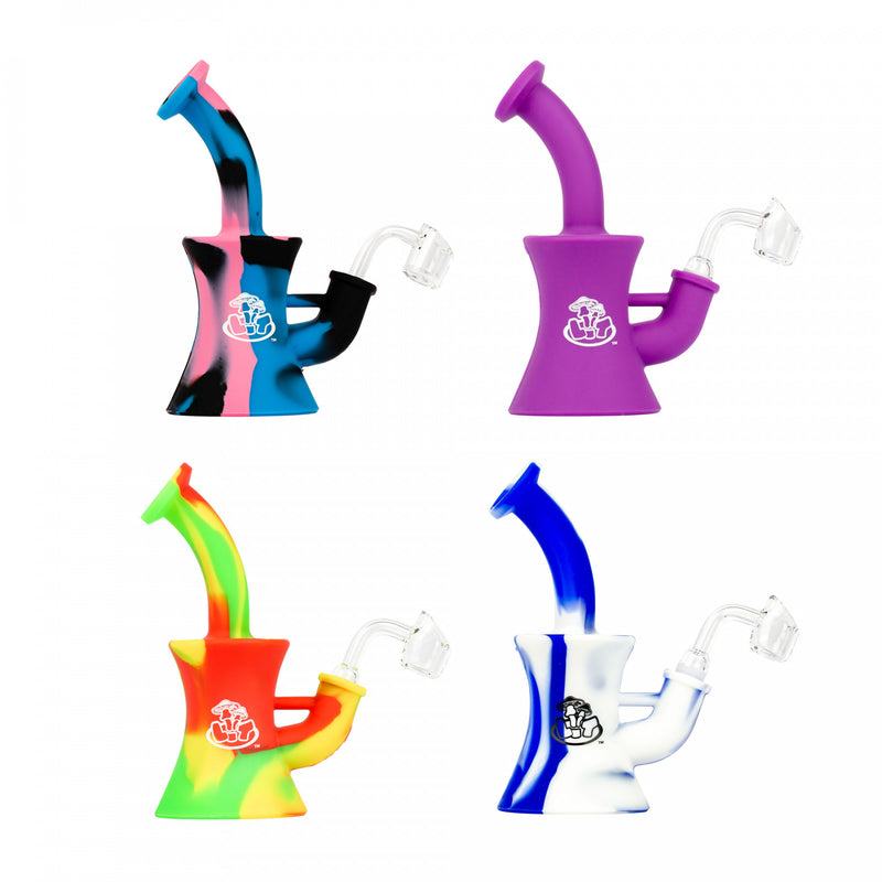 LIT Silicone 6.5" Concentrate Bubbler w/ Quartz Banger Set 