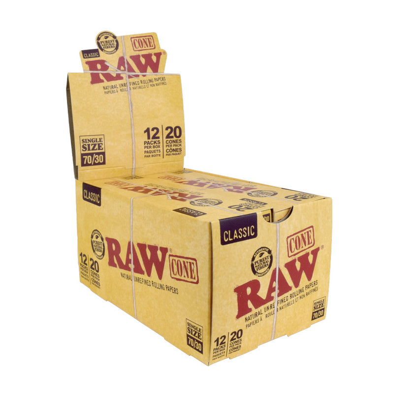 Case of RAW Single Size Cones 70/30 Canada