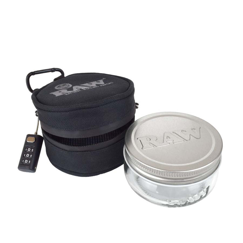 RAW 6oz Glass Mason Jar with Smell Proof Cozy Smallest Canada