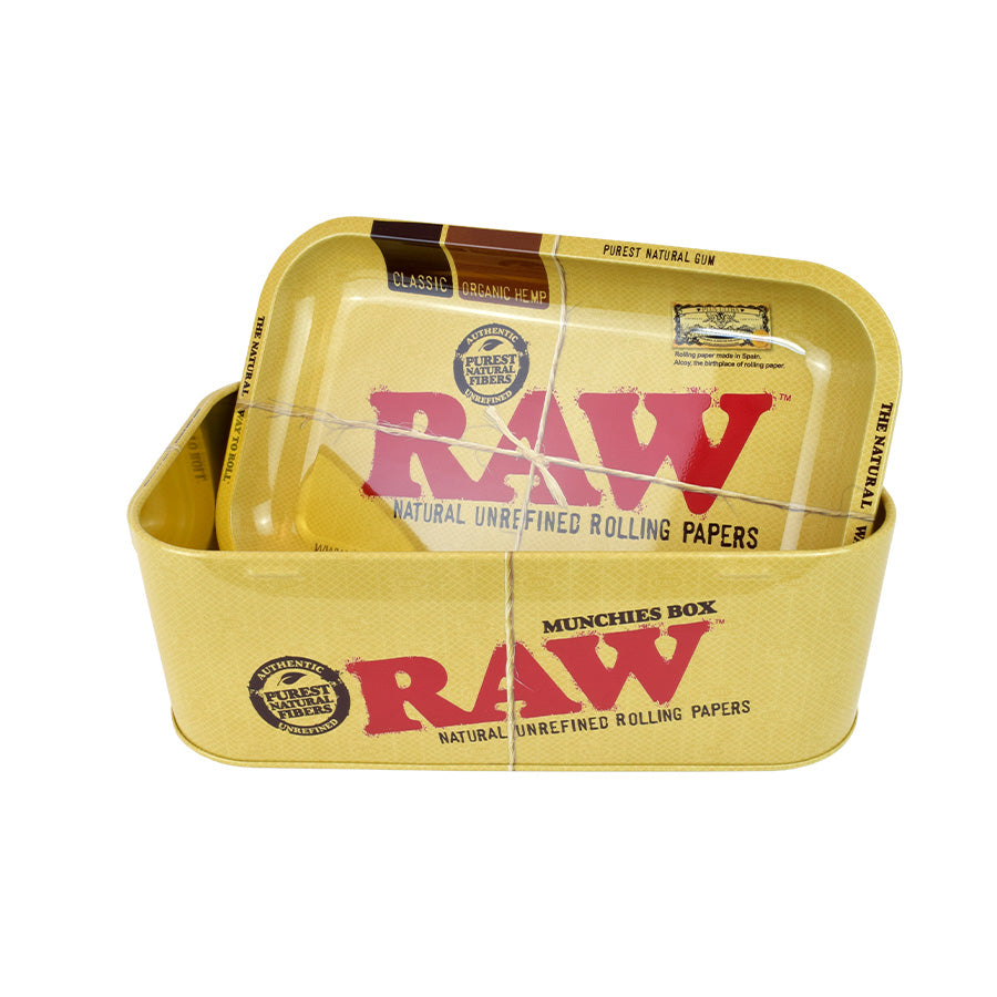 Raw Munchies Box With Raw Rolling Tray On Top — Smokerolla®