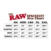 RAW Onesie Size Chart