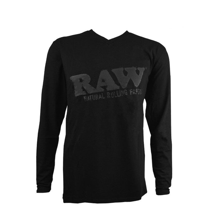RAW Long Sleeve Black Logo Shirt Canada