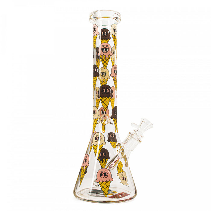 Red Eye Glass Bong with Ice Cream Scoop Decals Canada