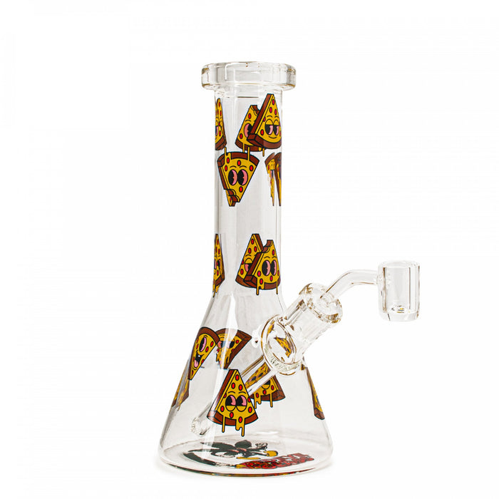 Red Eye Glass Dab Rig with Pizza Decals Canada