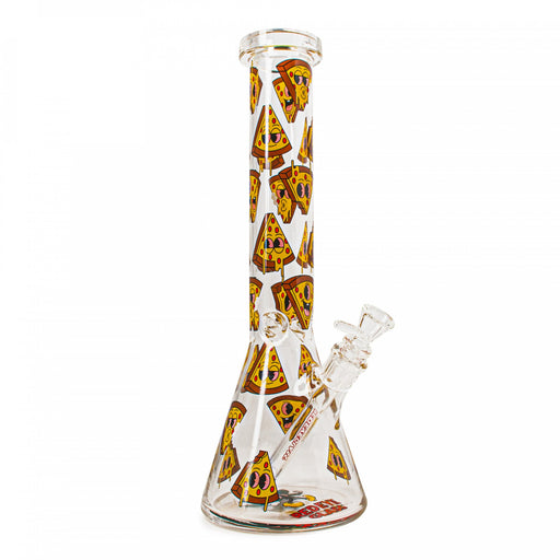 Red Eye Glass Beaker Bong with Pizza Decals Canada