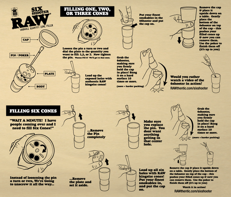 How to Use RAW Six Shooter Cone Filler