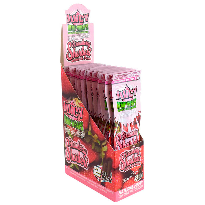 Strawberry Sherbert Terp Enhanced Juicy Hemp Wraps Canada