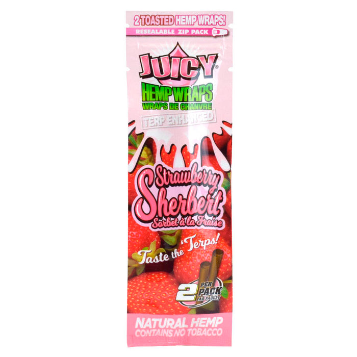 Strawberry Sherbert Terp Enhanced Juicy Hemp Wraps Canada