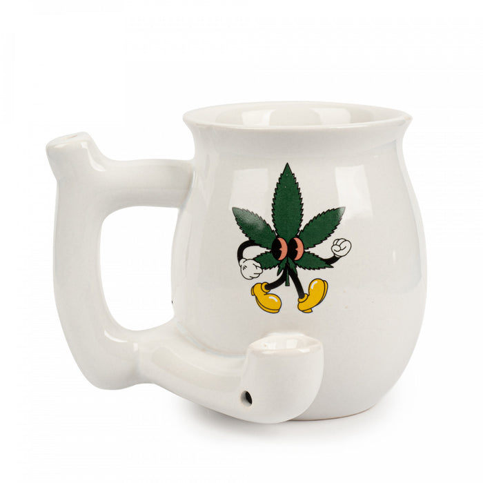 Stoned Leaf White Ceramic Mug Pipe Canada