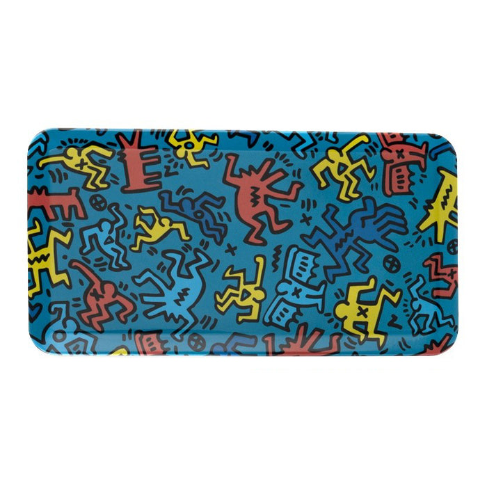 Blue Keith Haring Vibes Prerolled Rice Cones in Collectible Tin