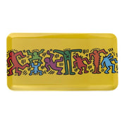 Yellow Keith Haring Artwork Tin Vibes Papers Ultra Thin Prerolled Cones