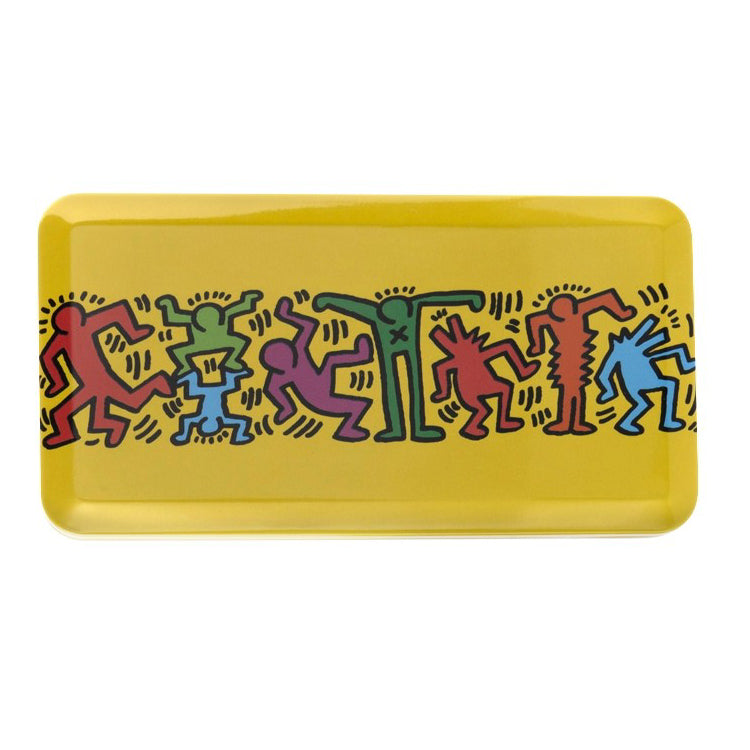 Yellow Keith Haring Artwork Tin Vibes Papers Ultra Thin Prerolled Cones