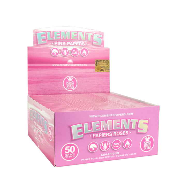 Elements Pink Rolling Papers King Size Slim Canada