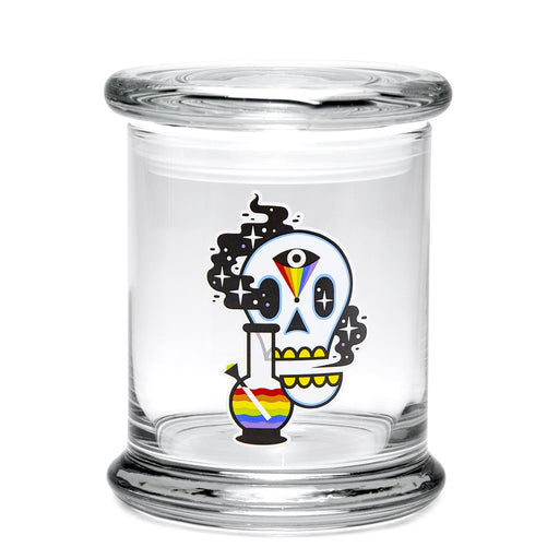 Cosmic Skull 420 Science Glass Storage Jar